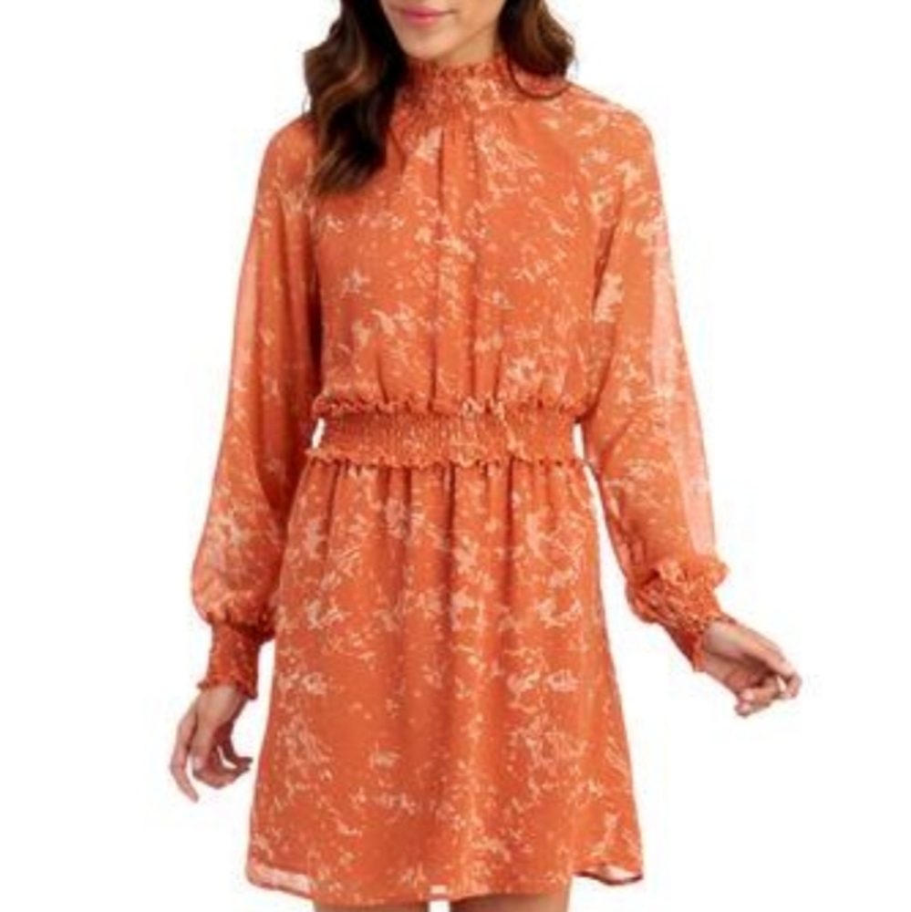 🌟HP🌟JUNE & HUDSON Chiffon Mock Neck Dress